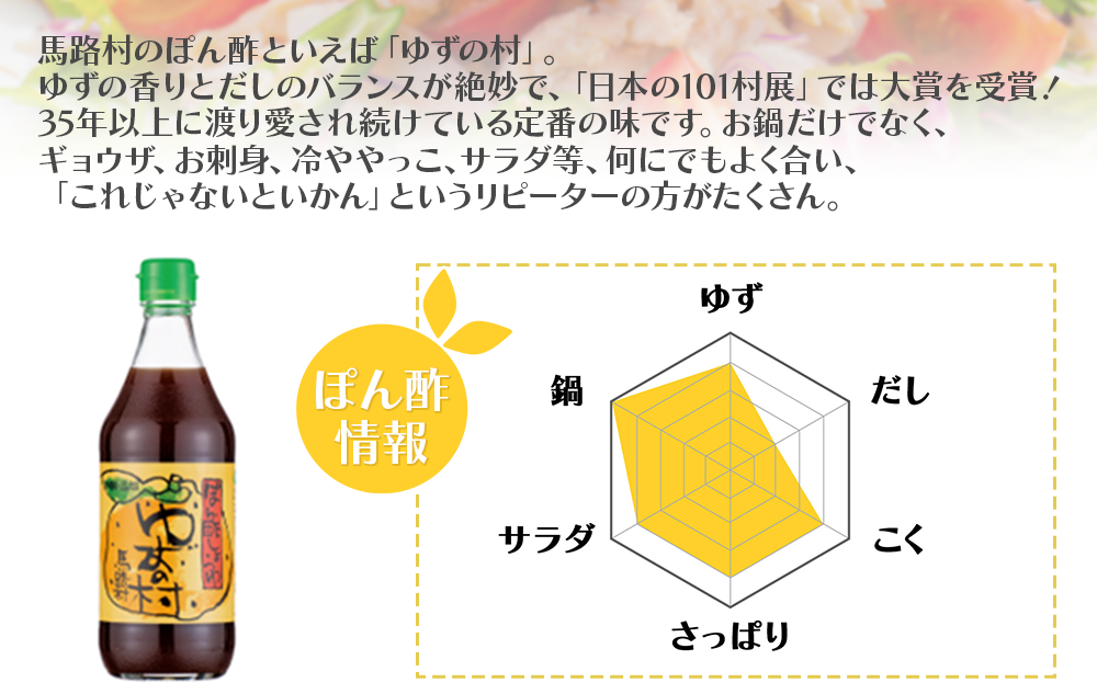 ゆずポン酢 食べ比べ おすそ分けセット 調味料 大容量 柚子 お中元 お歳暮  有機 オーガニック 鍋 水炊き 醤油 ギフト 贈答用 のし 産地直送 高知県 馬路村  [372]