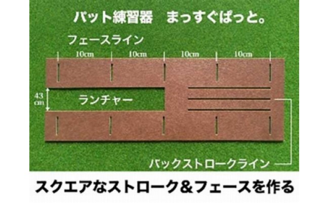 ゴルフ練習セット・標準＆最高速（45cm×5.5m）2枚組パターマット（土佐カントリークラブオリジナル仕様）