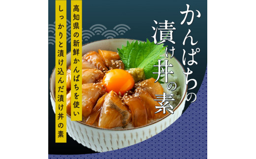 海鮮  支援 訳ありかつおたたき1節＋かんぱち漬け丼の素1食 冷凍 保存食 小分け 惣菜 そうざい パック 漬け 本場 高知 海鮮丼 パパッと 簡単 一人暮らし 人気 6000円 〈高知市共通返礼品〉