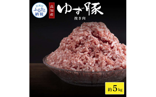 なはりゆず豚挽き肉 5kg - 500g×10パック ひき肉 挽き肉 豚肉 国産 ゆず豚 高知県産 肉 おにく 冷凍 小分けパック 個包装 そぼろ ハンバーグ おうちごはん 一人暮らし 31000円