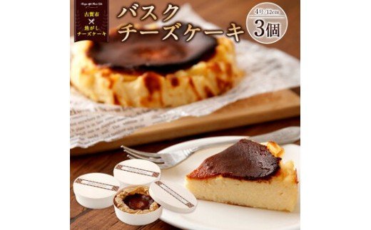 古賀市 焦がしバスクチーズケーキ3個セット 江口製菓 株 ふるさとパレット 東急グループのふるさと納税