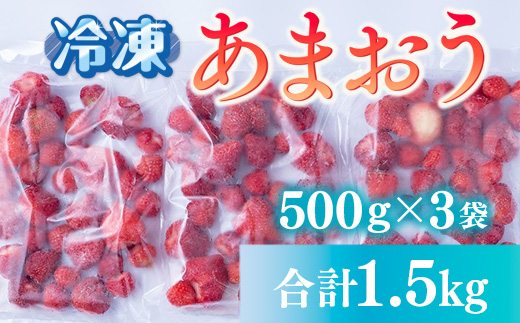 福岡産冷凍あまおう500g×3袋　AX029