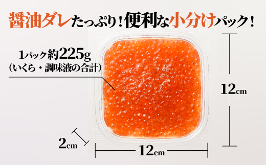 A1510.いくら醤油漬（サーモントラウト・紅鮭）450g（225g×2パック）