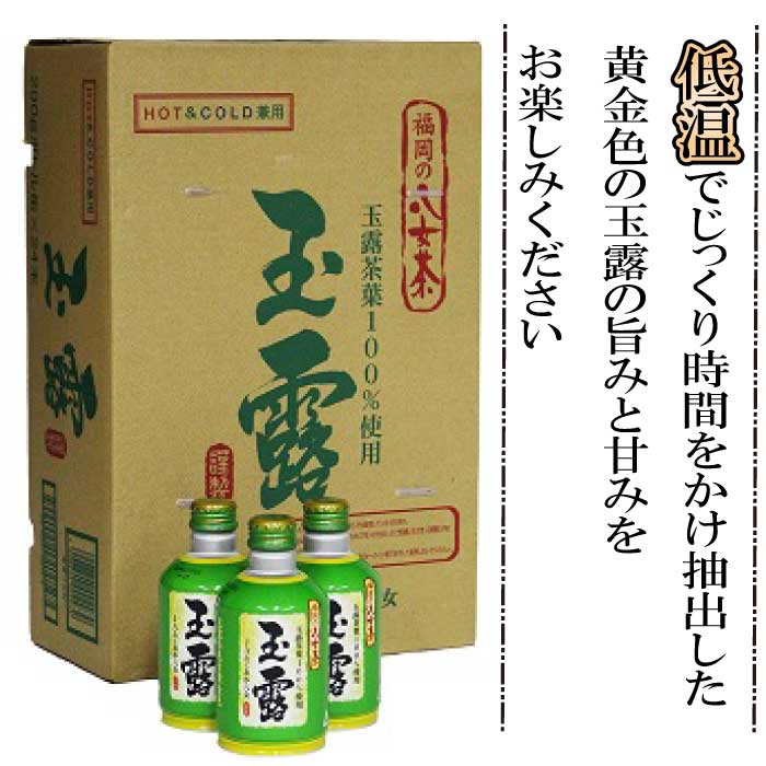 JA017.福岡の八女茶．玉露ボトル缶（２９０ｇ×２４缶）×9ヶ月