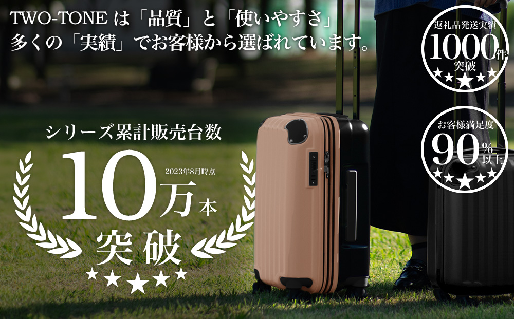 [PROEVO]ファスナーキャリー スーツケース ストッパー付き 機内持ち込み Sサイズ(エンボス/ウォームグレー) [10002A] AY256