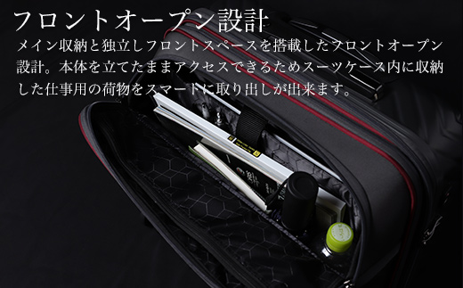 [amant-AVANT] フロントオープン EVA スーツケース 横型 機内持ち込み S ダイヤルロック (ダークネイビー) [10028D]　AY185