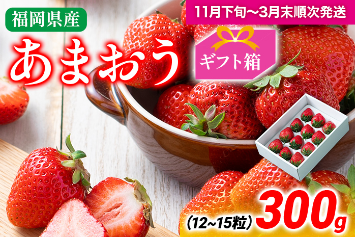 福岡産 あまおう ギフト箱 約300g 苺 果物 フルーツ 九州産 福岡県産 冷蔵 箱入り ギフト 贈り物 送料無料【11月下旬発送開始予定】 イチゴ フルーツ ※北海道・沖縄・離島は配送不可 大木町産 南国フルーツ CO005