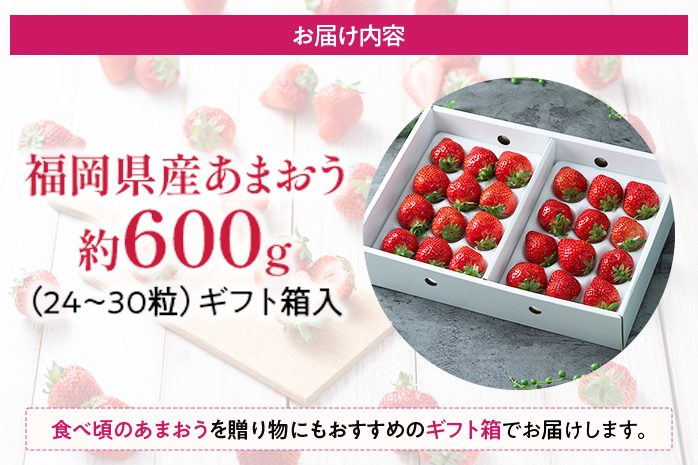 福岡産 あまおう ギフト箱 約600g 苺 果物 フルーツ 九州産 福岡県産 冷蔵 箱入り ギフト 贈り物 送料無料【11月下旬発送開始予定】 イチゴ フルーツ ※北海道・沖縄・離島は配送不可 大木町産 南国フルーツ CO006