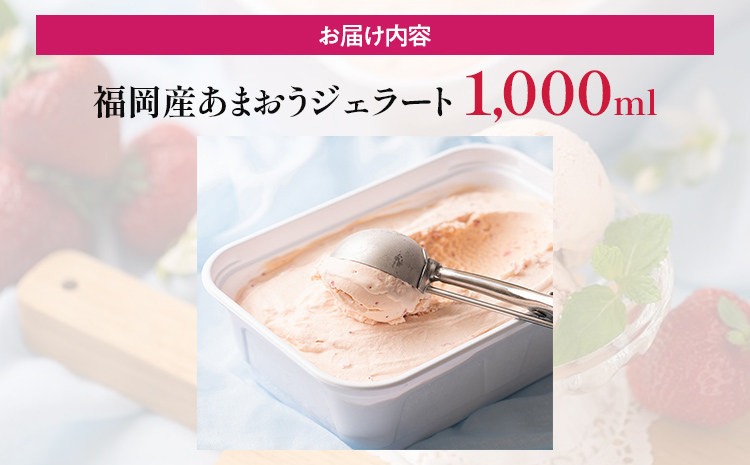 福岡産 あまおうジェラート 1000ml あまおう イチゴ いちご ジェラート スイーツ 果物 フルーツ アイス 送料無料 高級 お返し プレゼント 御見舞 お取り寄せ ストロベリー 苺 南国フルーツ株式会社 CO030