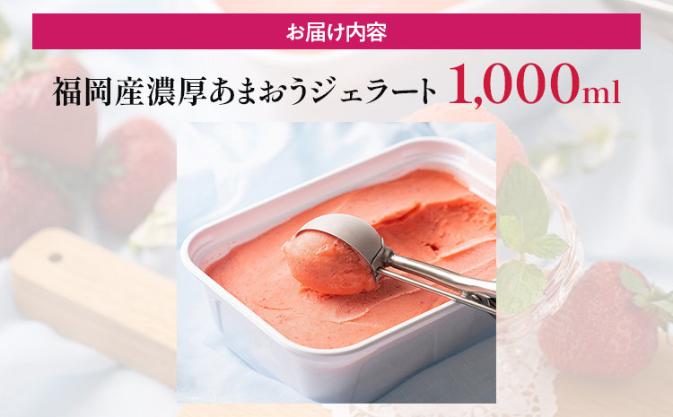 福岡産 濃厚あまおうジェラート 1000ml あまおう イチゴ いちご ジェラート スイーツ 果物 フルーツ アイス 送料無料 高級 お返し プレゼント 御見舞 お取り寄せ ストロベリー 苺 南国フルーツ株式会社 CO031