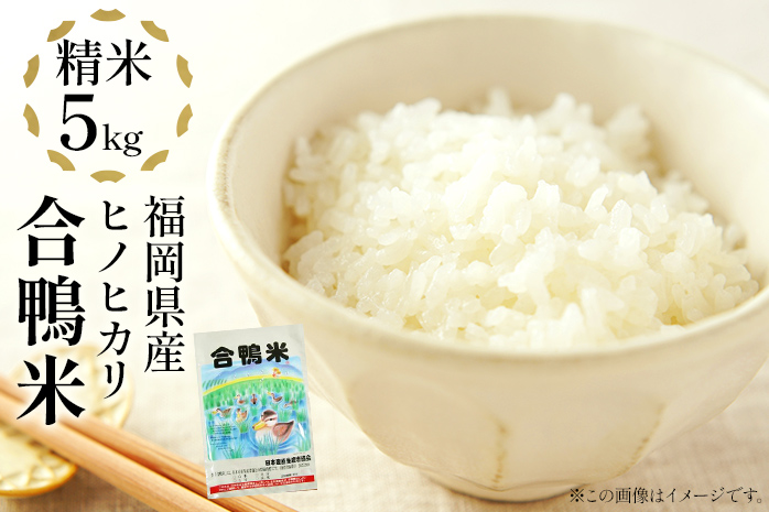 令和6年産 予約 合鴨米「ヒノヒカリ」（精米・5ｋｇ） ※2024年10月中旬より順次出荷予定 BI02