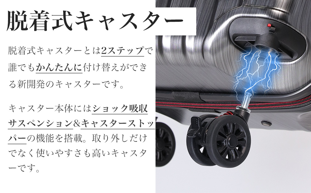 PROEVO-AVANT]フロントオープン スーツケース 機内持ち込み対応