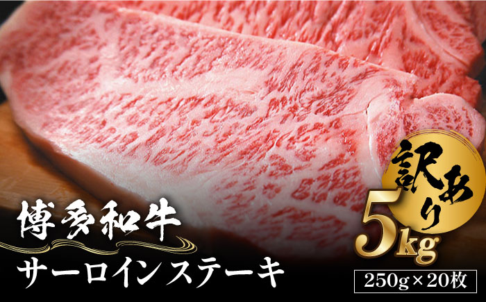 [訳あり]博多和牛 サーロイン ステーキ セット 5kg(250g×20枚)[築上町][株式会社MEAT PLUS] [ABBP065] 190000円 19万円 190000円 19万円