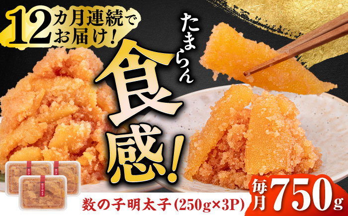 【全12回定期便】数の子明太子250g×3パック（計750g）《築上町》【株式会社マル五】 [ABCJ095] 184000円  184000円 