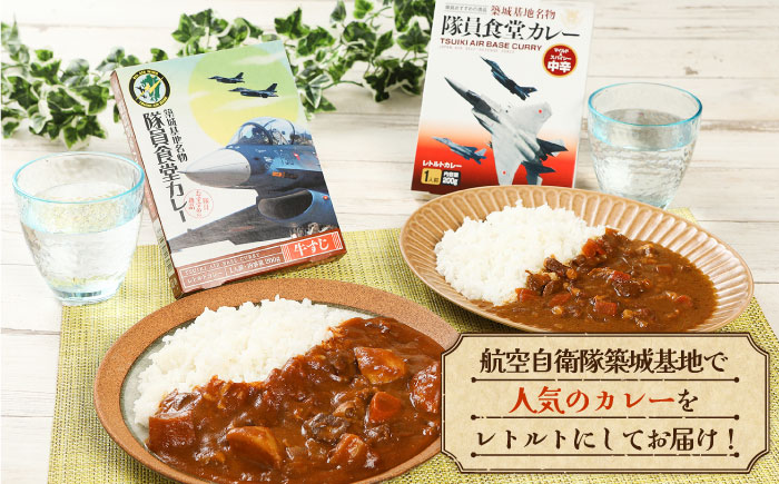 隊員食堂カレー（中辛２個・牛すじ２個）・お米600ｇセット《築上町》【NPO法人築上町観光協会】贈答 限定 レトルト 個包装 夢つくし [ABAX006]