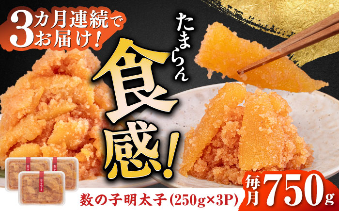 [全3回定期便]数の子明太子250g×3パック(計750g)[築上町][株式会社マル五] [ABCJ093] 46000円 46000円