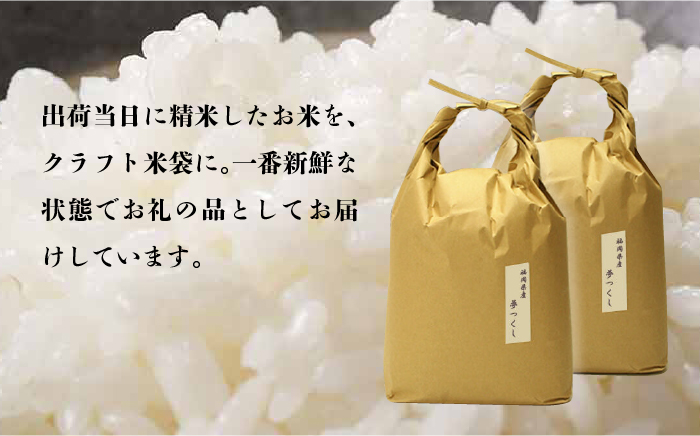 【先行予約】【全6回定期便】福岡の食卓ではおなじみの人気のお米「夢つくし」5kg×2袋 [10kg] [白米]【2024年11月下旬以降順次発送】《築上町》【株式会社ベネフィス】 [ABDF122] 精米 米 ご飯 ごはん こめ コメ 158000円 15万8千円