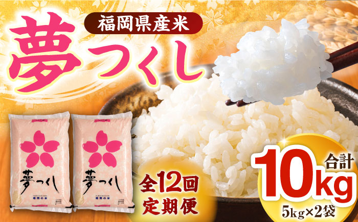 全12回定期便】【令和4年産】福岡県産米 夢つくし 5kg×2袋《築上町