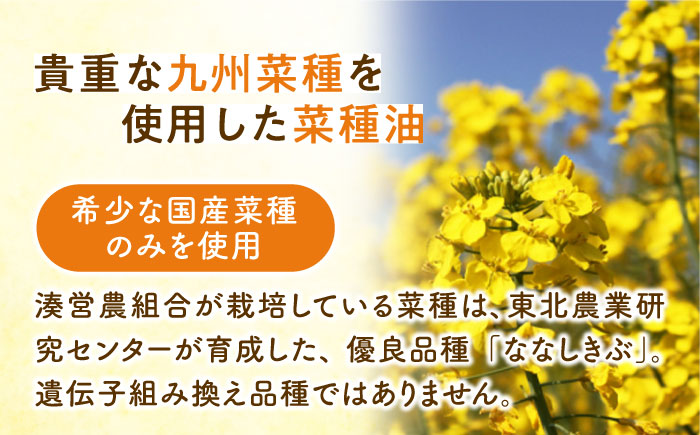 【全6回定期便】一番搾り 菜の花油 1本 + 菜の花 サラダ油 2本 《築上町》【農事組合法人　湊営農組合】 [ABAQ053] 99000円 9万9千円