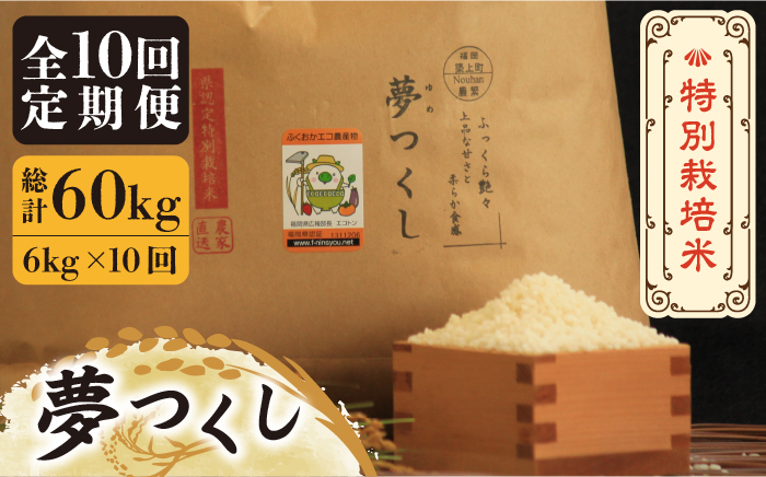 【全10回定期便】【先行予約・令和6年産】特別栽培米 夢つくし 6kg 《築上町》【Nouhan農繁】 米 白米 お米 [ABAU037] 120000円 12万円 120000円 12万円