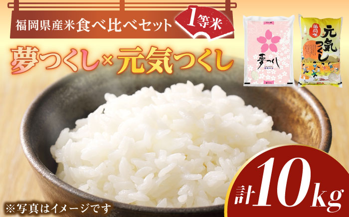 【令和5年産】福岡県産米食べ比べ「夢つくし」と「元気つくし」セット 白米 計10kg《築上町》【株式会社ゼロプラス】 [ABDD013] 21000円 2万1千円