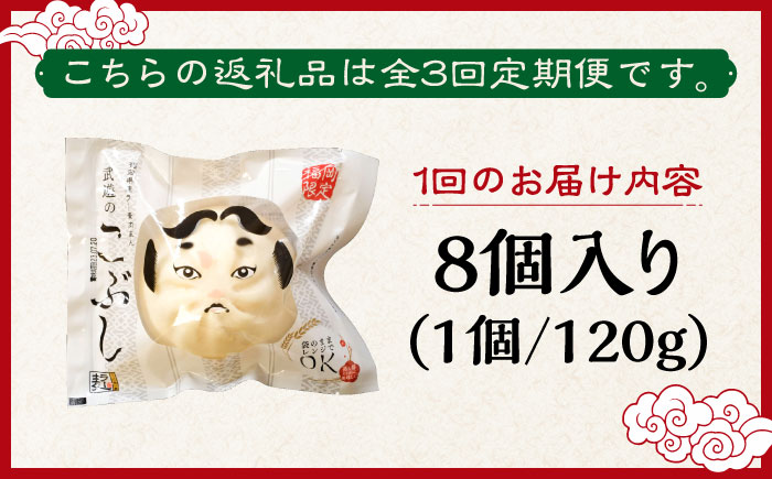 【全3回定期便】武遊のこぶし（らー麦肉まん）8個セット《築上町》 【武遊プロセッシング】肉まん 豚まん 飲茶 [ABCX013] 32000円  32000円 