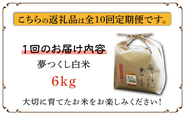 【全10回定期便】【先行予約・令和6年産】特別栽培米 夢つくし 6kg 《築上町》【Nouhan農繁】 米 白米 お米 [ABAU037] 120000円 12万円 120000円 12万円