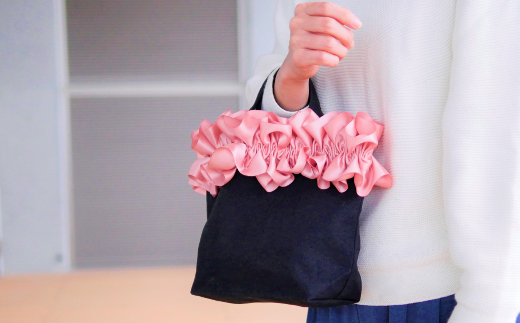 【ハンドメイド作家作品】fluffy bag ( ピンク )& ヘアゴム 1個 セット《築上町》【＊serendipity＊】 [ABAS009] 20000円 2万円 20000円 2万円