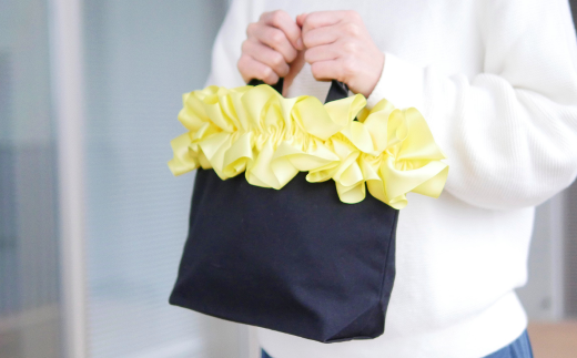 【ハンドメイド作家作品】fluffy bag ( イエロー )& ヘアゴム 1個 セット《築上町》【＊serendipity＊】 [ABAS011] 20000円 2万円 20000円 2万円