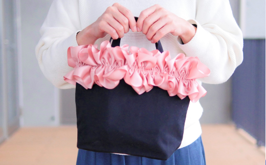 【ハンドメイド作家作品】fluffy bag ( ピンク )& ヘアゴム 1個 セット《築上町》【＊serendipity＊】 [ABAS009] 20000円 2万円 20000円 2万円