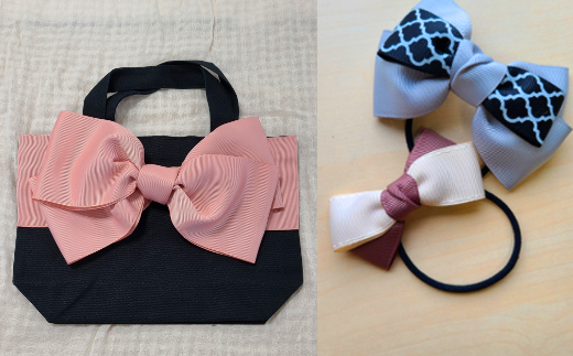 【ハンドメイド作家作品】candy bag ( ピンク ) & ヘアゴム 1個 セット 《築上町》【＊serendipity＊】 [ABAS006] 20000円 2万円 20000円 2万円