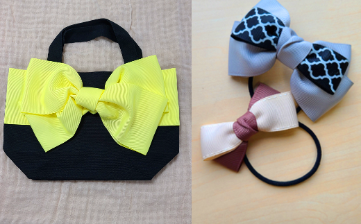 【ハンドメイド作家作品】candy bag ( イエロー )& ヘアゴム 1個 セット《築上町》【＊serendipity＊】 [ABAS007] 15000円  15000円 