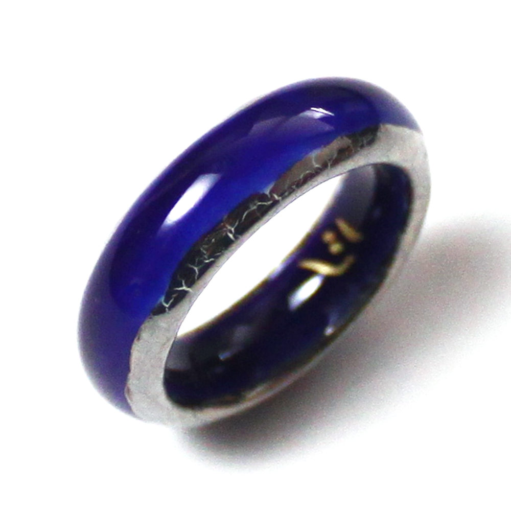 伊万里焼強化磁器指輪（瑠璃） H1016