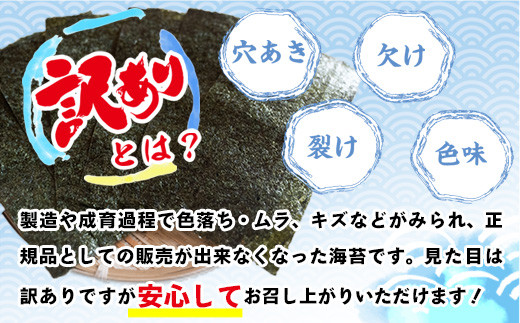 訳あり 有明海産 佐賀海苔 半切 260枚 （130枚×2） C204