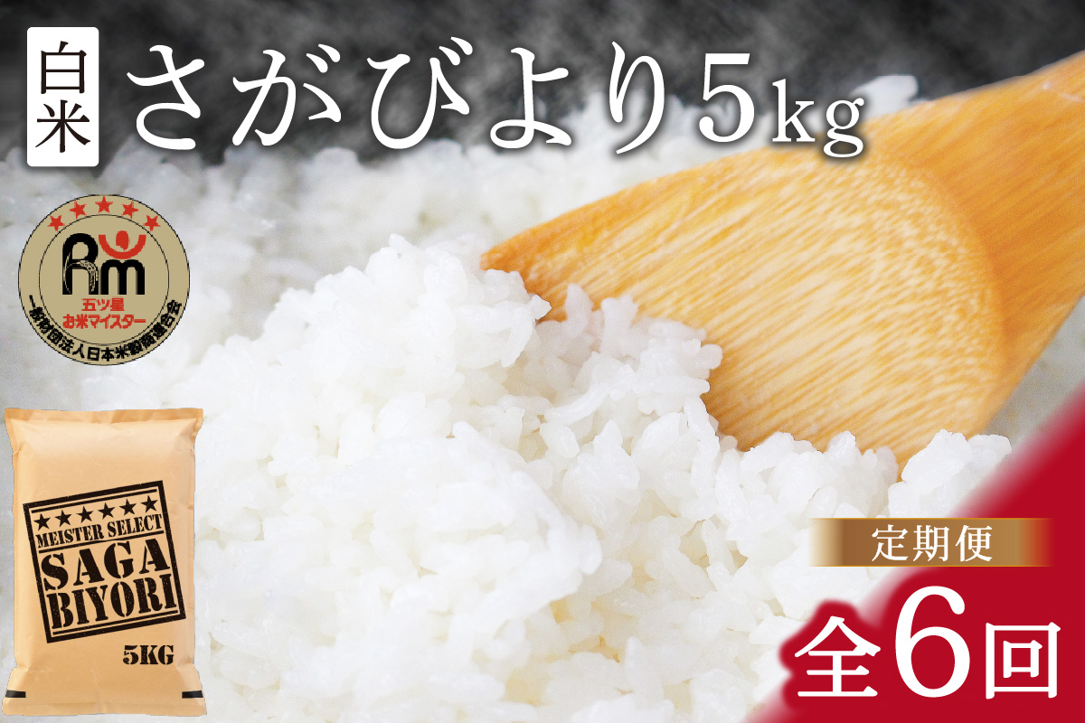 【11月から順次発送】 令和6年産 《マイスターセレクト》 さがびより【白米】 5kg×６回 B700