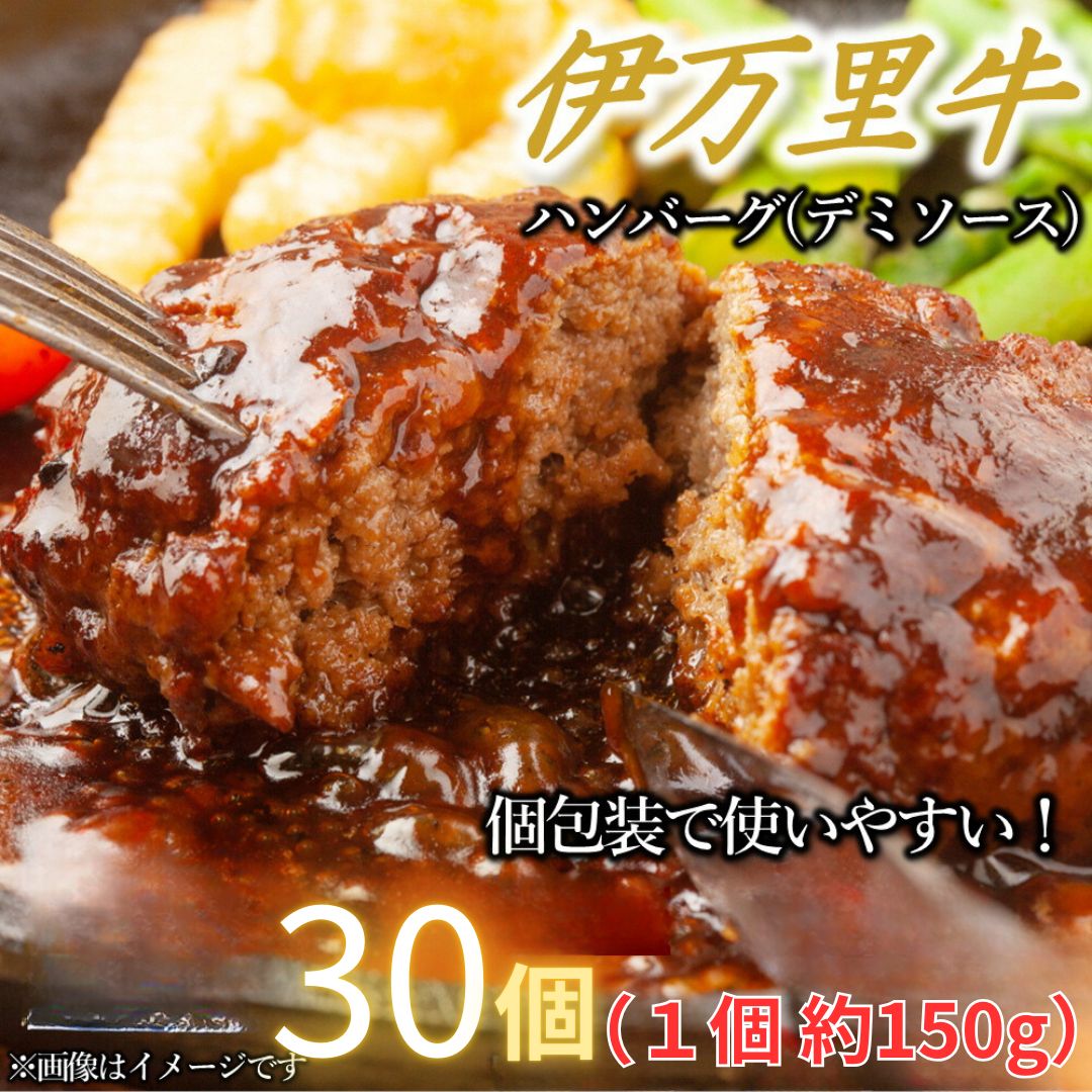 【伊万里牛100%使用】伊万里牛デミハンバーグ(150g×30個)個包装 J1241