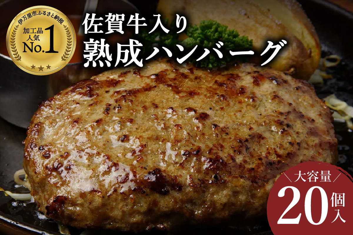 佐賀牛入り 熟成 ハンバーグ 約120ｇ×20個 J924