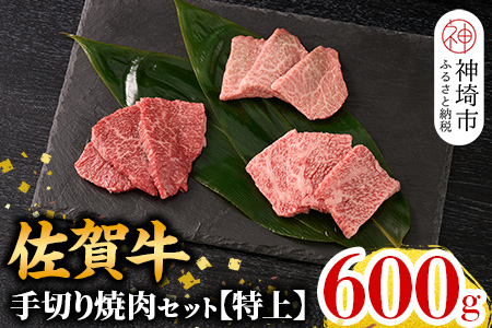 【2月発送】【こだわりの手切り！】牧場直送 佐賀牛焼肉セット(特上)(H106123)