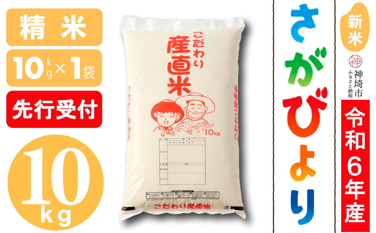 【令和6年産 新米先行受付】さがびより 精米 10kg【米 10kg お米 コメ おいしい ランキング 人気 国産 ブランド 地元農家】(H061304) 