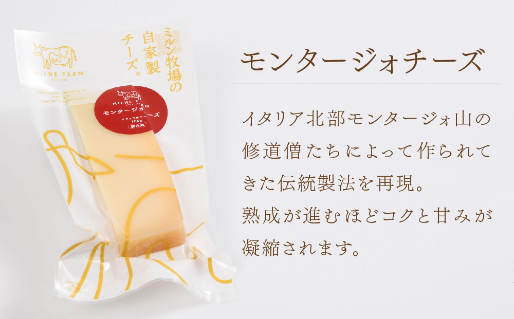 『ミルン牧場のフレッシュなモッツアレラ＆熟成チーズ』のセット100g×計5個(H102120)