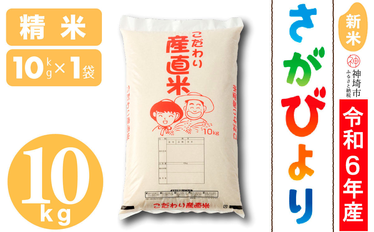 【令和6年産 新米】さがびより 精米 10kg【米 10kg お米 コメ おいしい ランキング 人気 国産 ブランド 地元農家】(H061365) 