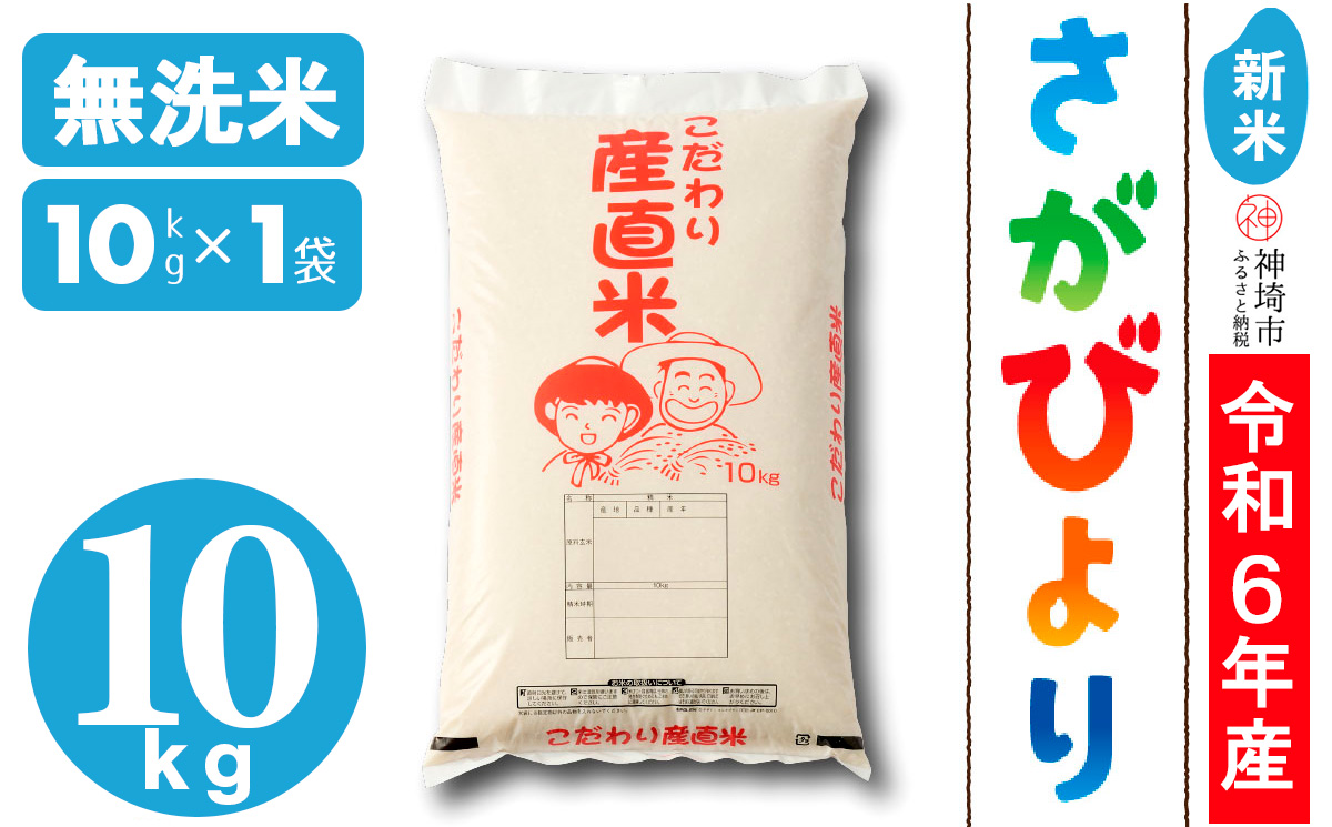 【令和6年産 新米】さがびより無洗米 10kg【米 10kg お米 コメ おいしい ランキング 人気 国産 ブランド 地元農家】(H061317)