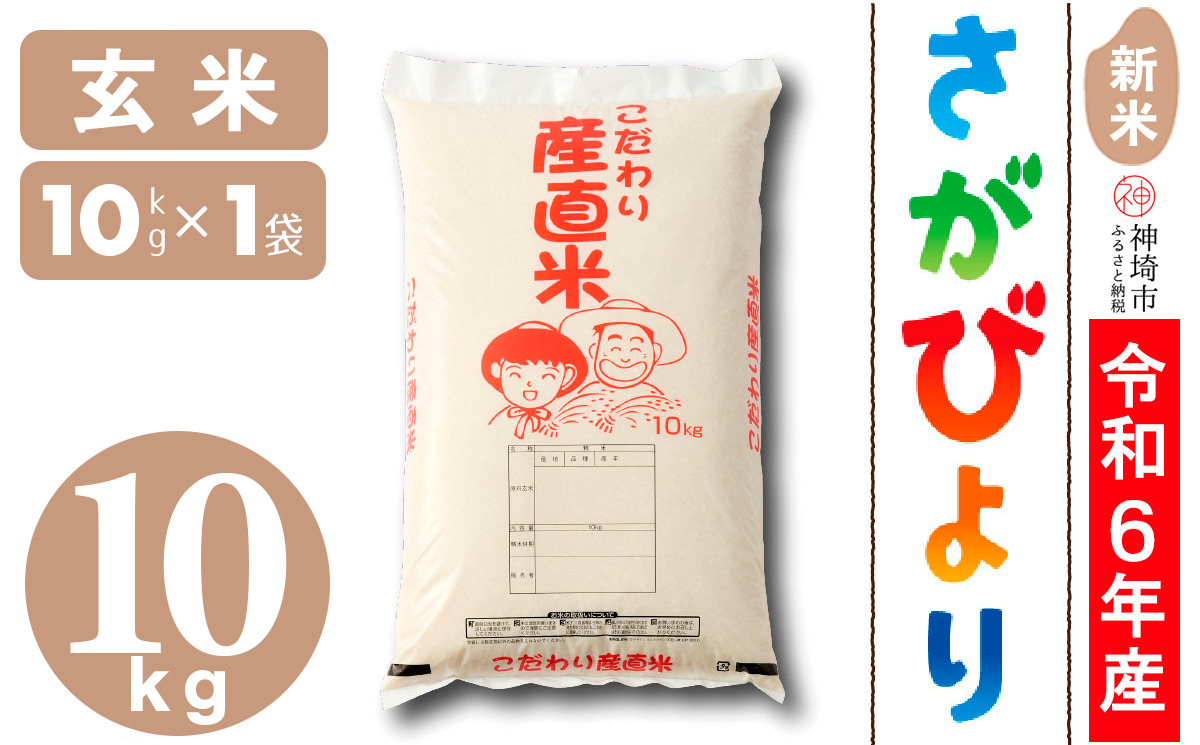 【令和6年産 新米】さがびより 玄米 10kg【米 お米 コメ 玄米 10kg おいしい ランキング 人気 国産 ブランド 地元農家】(H061372)