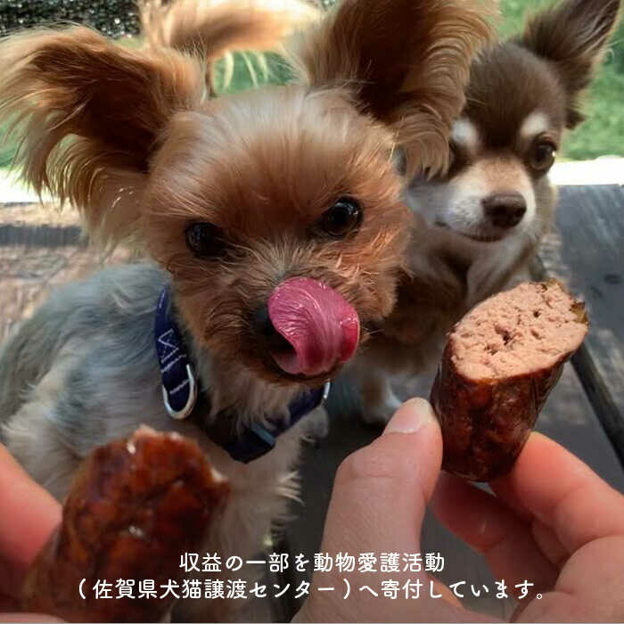 犬の無添加おかず☆燻製の香りがたまらないスモークチキン＆いのししソーセージ 吉野ヶ里町/わんこin食堂 [FCG040]