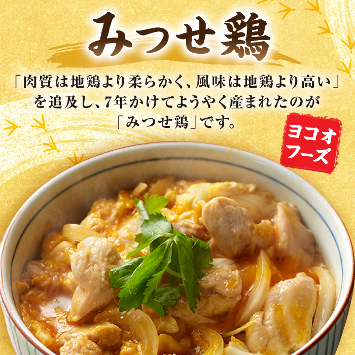 ＜たっぷり30食分！＞みつせ鶏親子丼セット 1袋2食入り×15袋 吉野ヶ里町/ヨコオフーズ [FAE122]