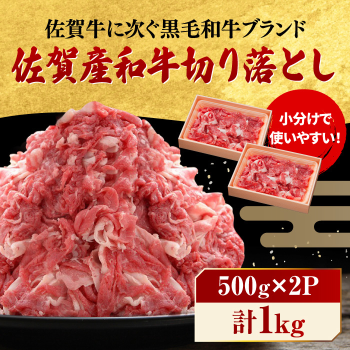 人気爆発中！！！ 佐賀県産 黒毛和牛 切り落とし 1,000g (500g×2パック) 【24年6月以降順次発送】 吉野ヶ里町/石丸食肉産業[FBX001]