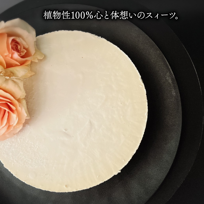 植物性100％ Vegan Raw Cake Cheese（レアチーズ/Mサイズ）お砂糖・小麦粉・乳製品不使用のスイーツ ヴィーガンローケーキ 吉野ヶ里町/Dondonyokunaru [FCF055]