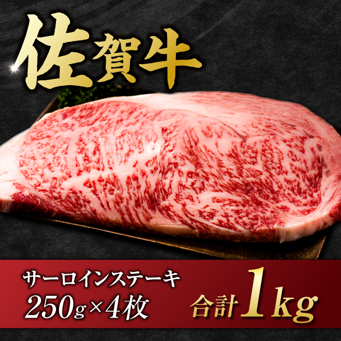 艶さし ！ 佐賀牛 サーロインステーキセット 1kg （ 250g ×4枚）吉野ヶ里町 [FDB011]