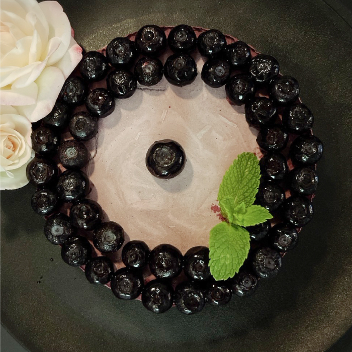 植物性100％ Vegan Raw Cake Blueberry（ブルーベリー/Mサイズ）お砂糖・小麦粉・乳製品不使用のスイーツ ヴィーガンローケーキ 吉野ヶ里町/Dondonyokunaru [FCF053]