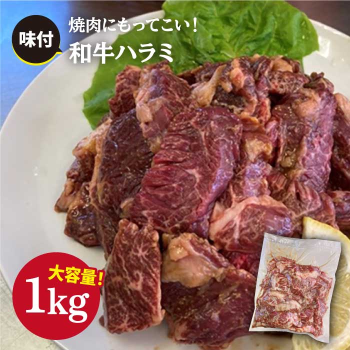 【大容量！食べやすい味付け】ホルモン専門店の和牛ハラミ1kg(500g×2)【三田川ホルモン専門店】吉野ヶ里町/BBQ/焼肉 [FAC004]